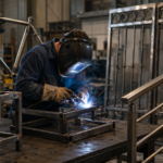 Objets du quotidien en métal assemblés par soudure dans un atelier professionnel